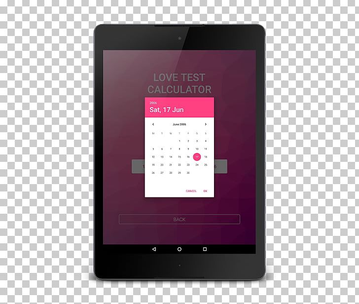 Love Calculator Prank Handheld Devices Screenshot Rechenhilfsmittel PNG, Clipart, Brand, Calculation, Calculator, Calendar, Gadget Free PNG Download