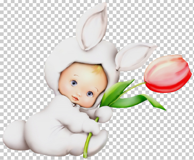 Easter Bunny PNG, Clipart, Cartoon, Easter Bunny, Paint, Plant, Watercolor Free PNG Download