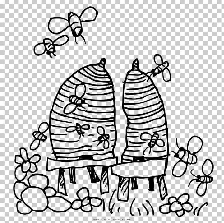 Beehive Black And White Drawing Coloring Book PNG, Clipart, Area, Art, Ausmalbild, Bee, Beehive Free PNG Download