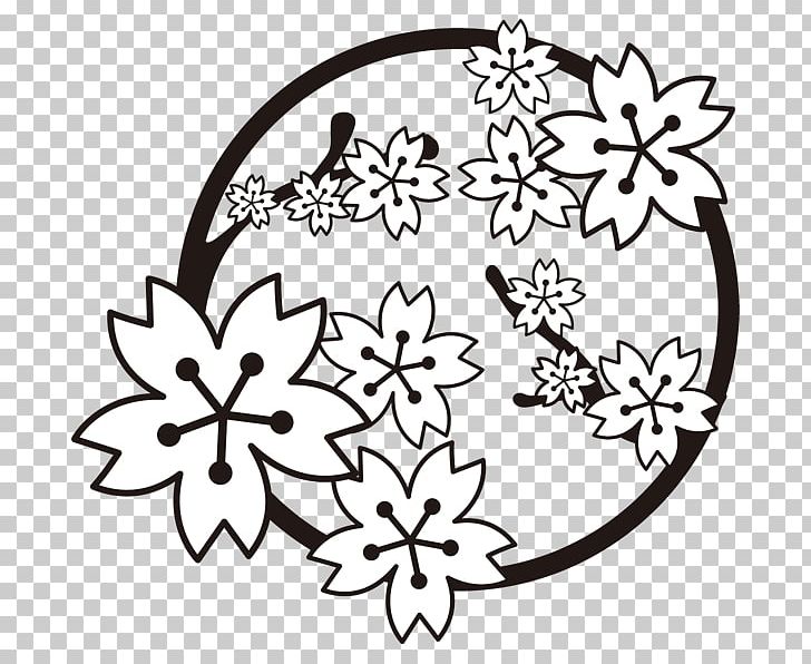 Floral Design Monochrome Painting Hanami PNG, Clipart, Area, Art, Black And White, Branch, Cherry Blossom Free PNG Download