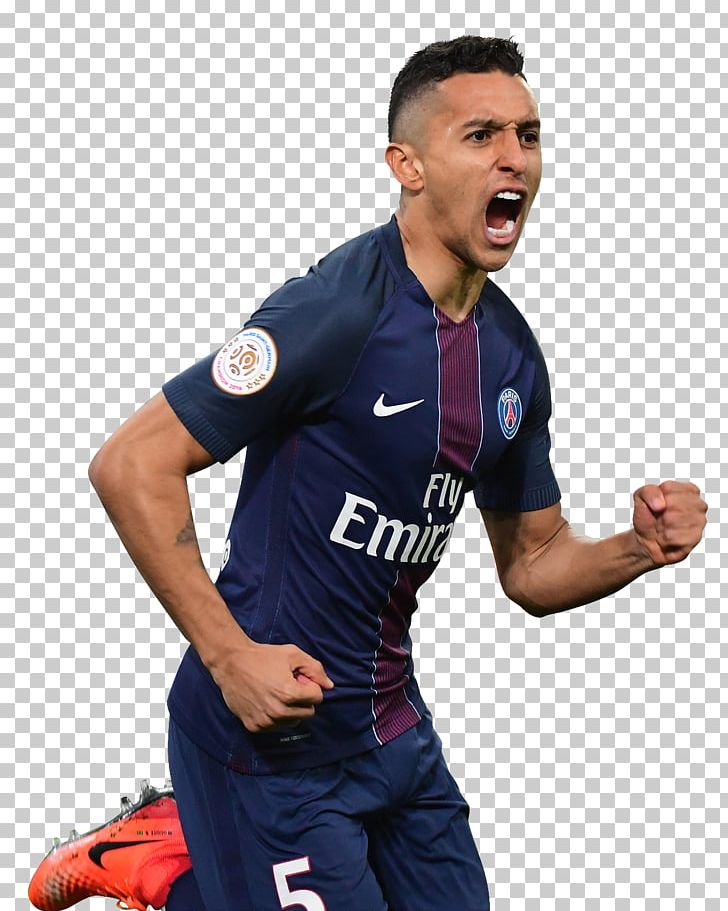 Jersey Marquinhos T-shirt Paris Saint-Germain F.C. Team Sport PNG, Clipart, Clothing, Football, Football Player, Jersey, Joint Free PNG Download