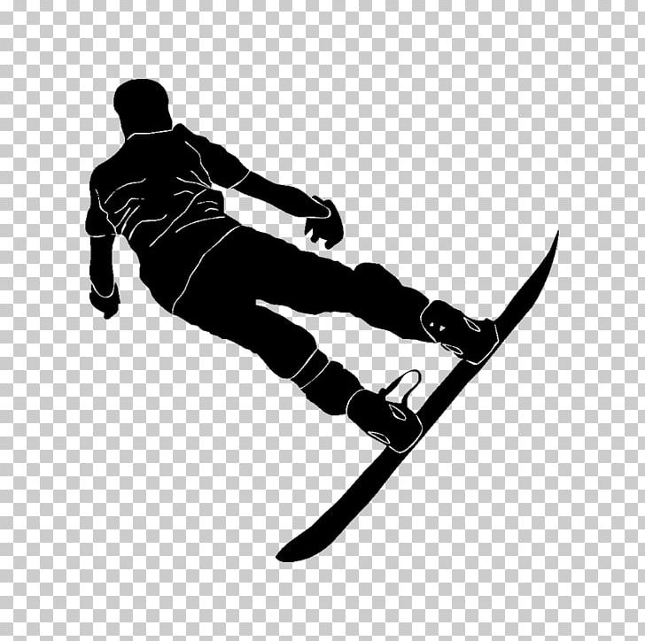 Skiing Snowboarding Sports Silhouette PNG, Clipart, Black, Black And White, Joint, Jumping, Line Free PNG Download