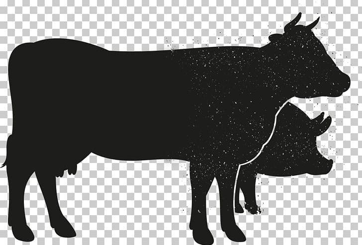 Beef Cattle Calf Meat Butcher PNG, Clipart, Animal Figure, Beef, Black And White, Boucherie, Bull Free PNG Download