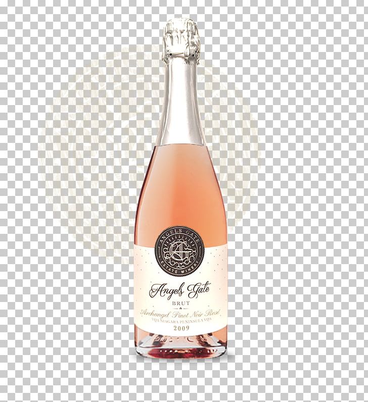 Champagne Sparkling Wine Angels Gate Winery Niagara Peninsula PNG, Clipart, Alcoholic Beverage, Bottle, Champagne, Distilled Beverage, Drink Free PNG Download
