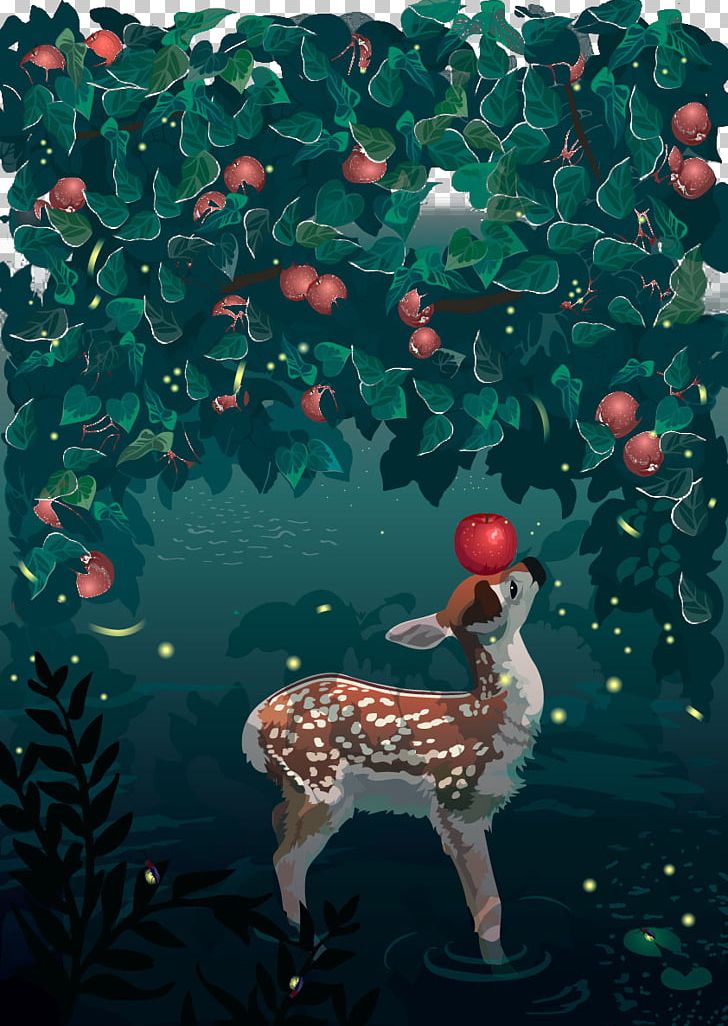 Reindeer Christmas Tree Apple PNG, Clipart, Animals, Apple, Apple Fruit, Background, Background Pattern Free PNG Download