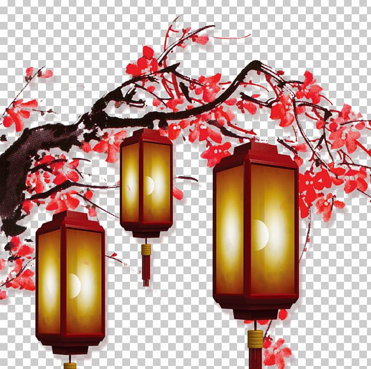 Chinese New Year Lantern PNG, Clipart, Bloom, Branch, Chinese, Chinese Style, Christmas Free PNG Download