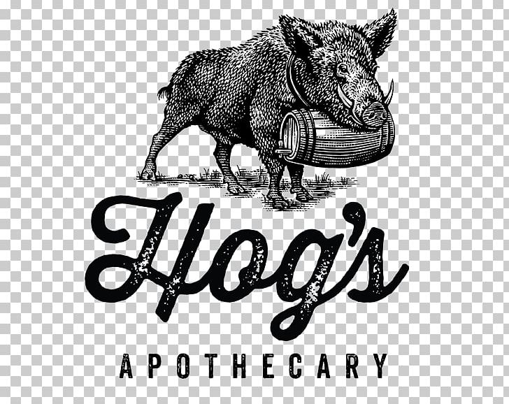 Logo Domestic Pig The Hog's Apothecary PNG, Clipart, Animals, Bar, Black And White, Brand, Cattle Like Mammal Free PNG Download
