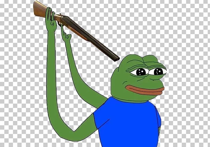 Pepe The Frog Gun Meme Weapon PNG, Clipart, Amphibian, Cartoon, Feeling