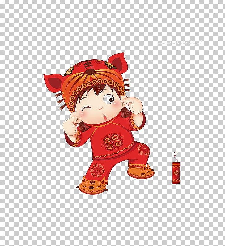 Chinese New Year Firecracker Designer PNG, Clipart, Bainian, Cartoon, Cartoon Character, Cartoon Cloud, Cartoon Eyes Free PNG Download