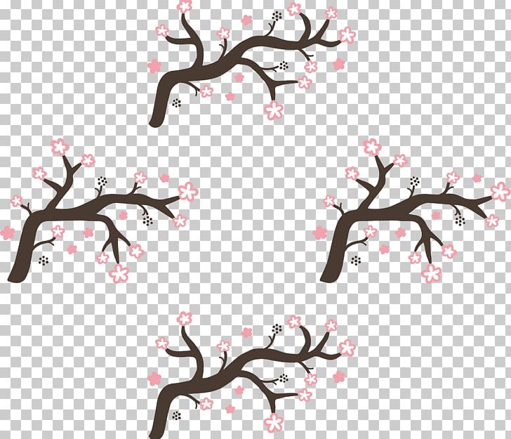 Euclidean Cherry Blossom Vecteur PNG, Clipart, Antler, Branch, Cerasus, Cherry, Cherry Free PNG Download