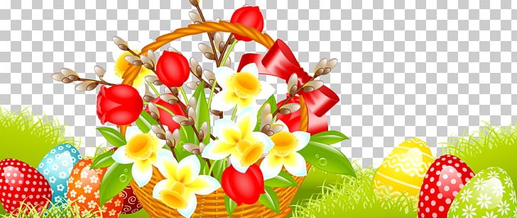 Easter Bunny Flower Easter Egg PNG, Clipart, Basket, Broken Egg, Cut Flowers, Design Vector, Easter Free PNG Download