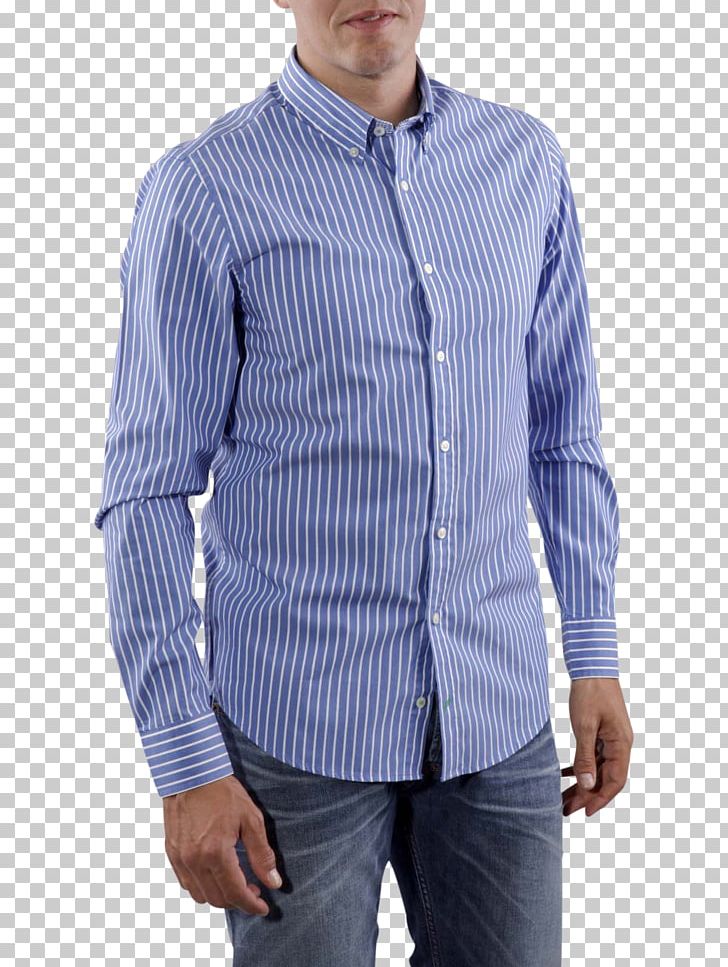 Dress Shirt Long-sleeved T-shirt Neck PNG, Clipart, Blue, Button, Clothing, Dress Shirt, Electric Blue Free PNG Download