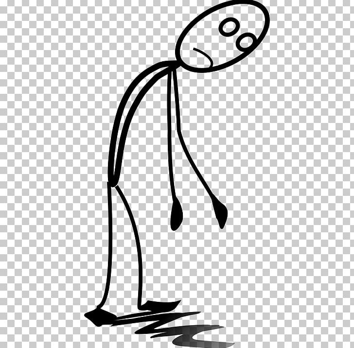 Stick Figure Feeling Tired PNG, Clipart, Area, Artwork, Black, Black And White, Depression Free PNG Download
