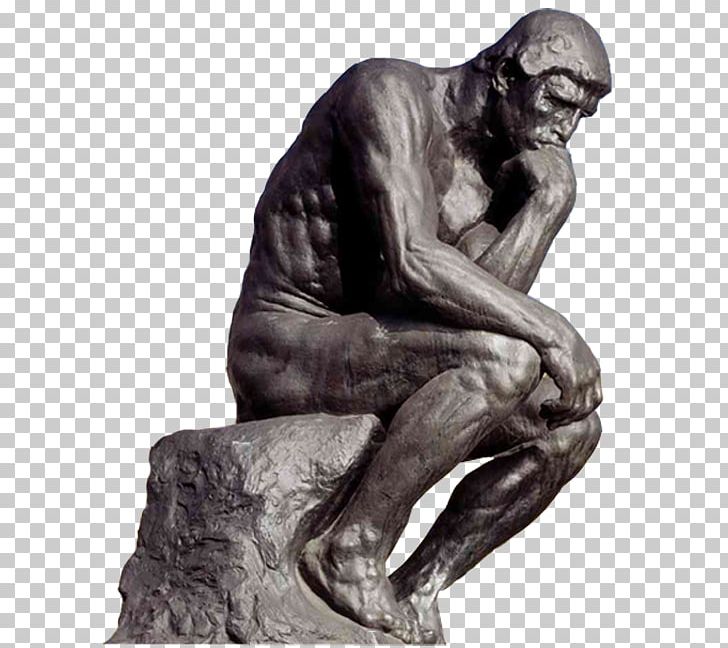 The Thinker Bronze Sculpture Statue PNG, Clipart, Art, Auguste Rodin, Black And White, Bronze Sculpture, Classical Sculpture Free PNG Download