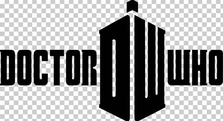 Doctor Logo TARDIS Television Show PNG, Clipart, Angle, Black And White, Brand, Dalek, Decal Free PNG Download