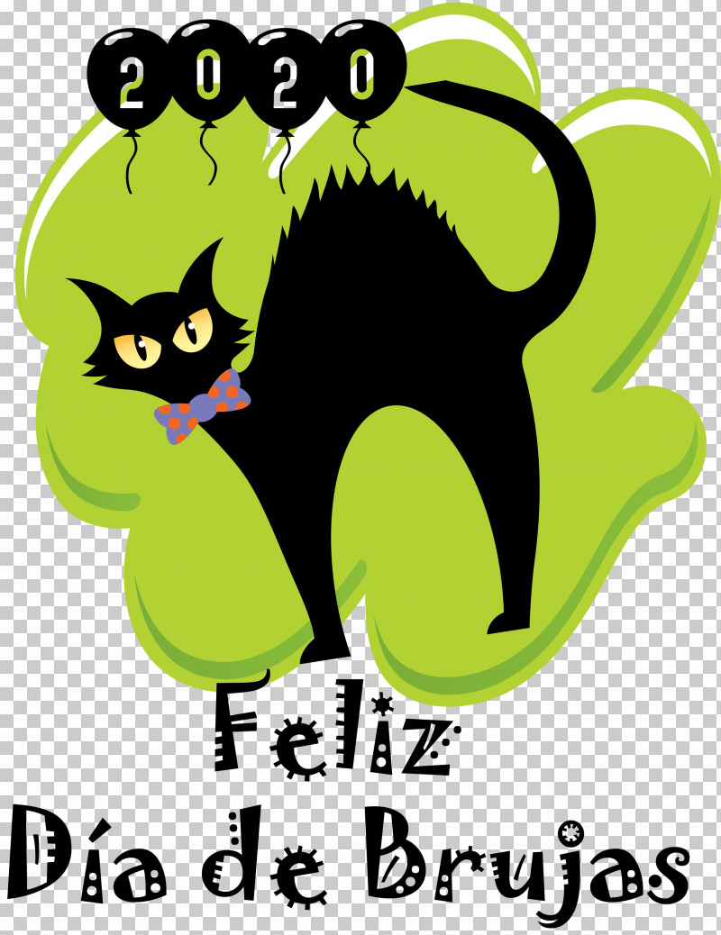 Feliz Día De Brujas Happy Halloween PNG, Clipart, Area, Cartoon, Cat, Feliz D%c3%ada De Brujas, Green Free PNG Download