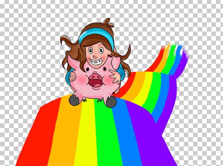 Mabel Pines Waddles Over The Rainbow Legendary Creature PNG, Clipart, Art, Cartoon, Clown, Deviantart, Facial Expression Free PNG Download
