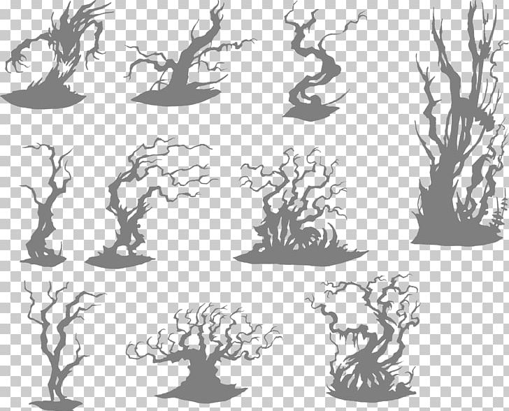 Drawing Tree Woody Plant PNG, Clipart, Antler, Art, Black And White, Branch, Deer Free PNG Download