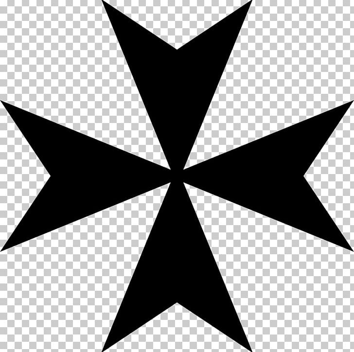 Malta Maltese Cross Christian Cross Knights Hospitaller PNG, Clipart, Angle, Area, Black, Black And White, Christian Cross Free PNG Download