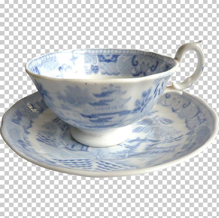 Coffee Cup Saucer Blue And White Pottery Ceramic Plate PNG, Clipart, Blue And White Porcelain, Blue And White Pottery, Bowl, C 19, Ceramic Free PNG Download