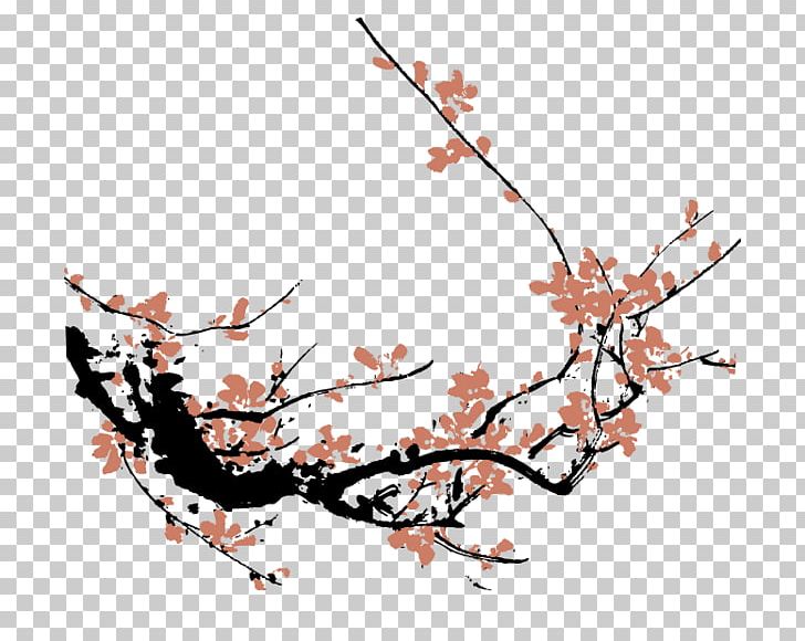 Plum Blossom Drawing Flower PNG, Clipart, Art, Blossom, Branch, Brush, Brush Painting Free PNG Download