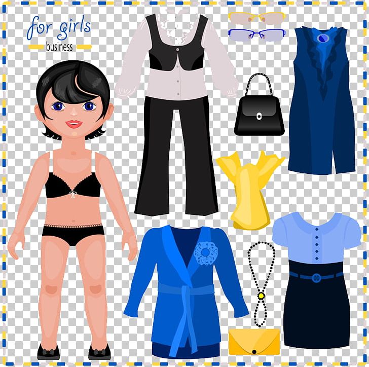 Paper Clothing Doll Stock Photography Fashion PNG, Clipart, Apparel, Blue, Cartoon, Clothing, Dress Free PNG Download