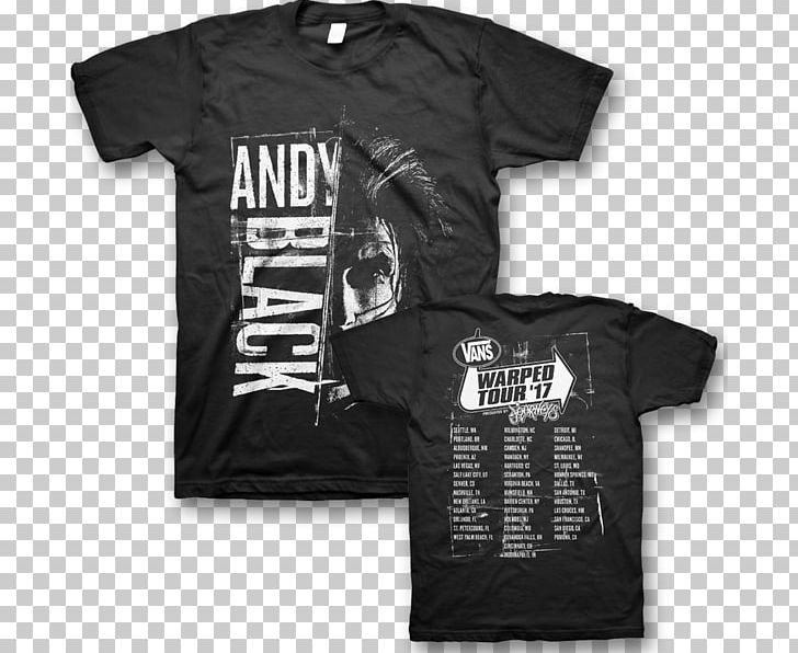T-shirt Warped Tour 2017 Sleeve Clothing PNG, Clipart, Active Shirt, Andy, Andy Biersack, Black, Bluza Free PNG Download
