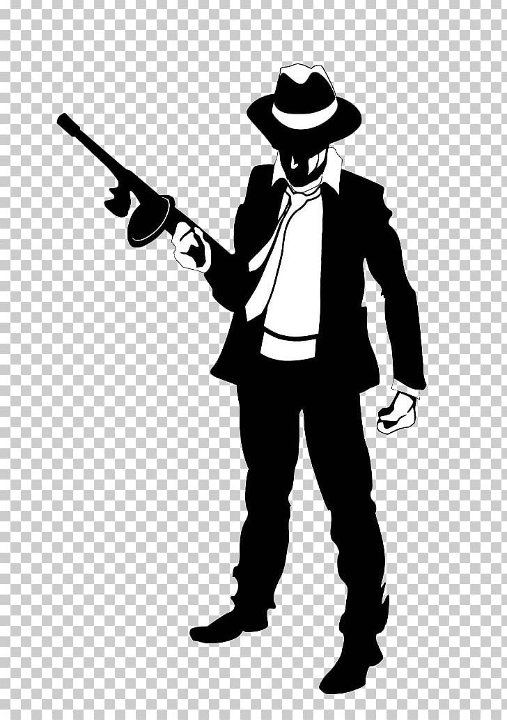 Wall Decal Gangster Sticker Music PNG, Clipart, Black And White, Decal, Fictional Character, Gangster, Gentleman Free PNG Download