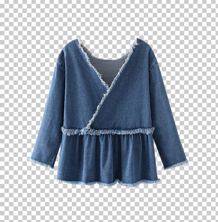 Shoulder Sleeve Blouse Dress Denim PNG, Clipart, Blouse, Blue, Clothing, Day Dress, Denim Free PNG Download