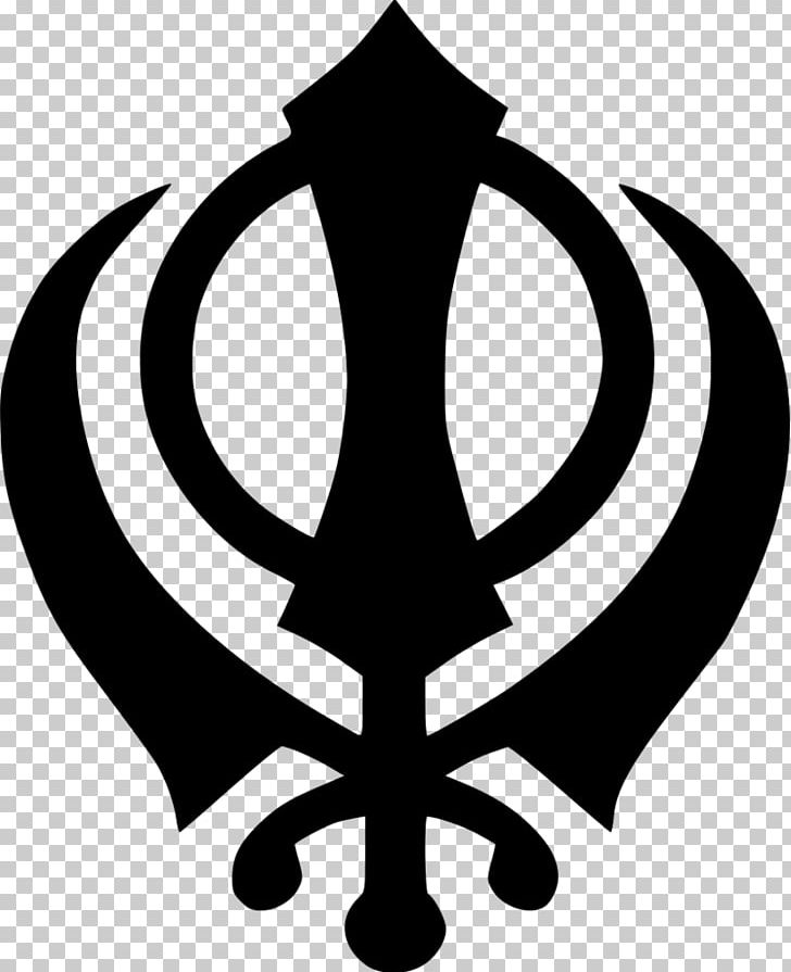 Khanda Sikhism Symbol The Five Ks PNG, Clipart, Amrit Sanchar, Black And White, Five Ks, God, Gurdwara Free PNG Download