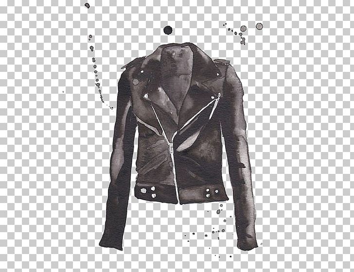 Leather Jacket Coat Printing Suit PNG, Clipart, Black, Black And White, Clothing, Creative, Creativity Free PNG Download