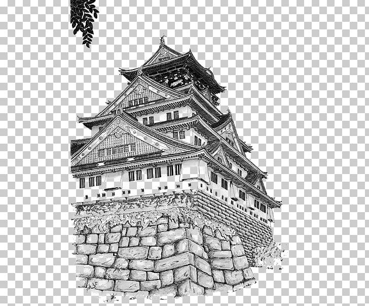 Osaka Castle Drawing Perspective Sketch PNG, Clipart, Ancient, Ancient Architecture, Castle, China, Chinese Architecture Free PNG Download
