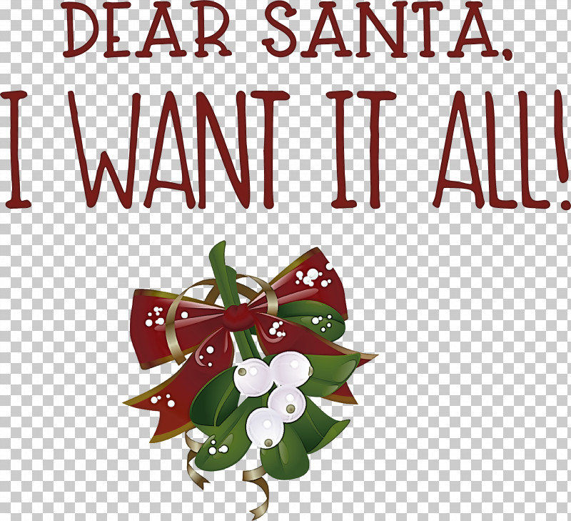 Dear Santa Santa Christmas PNG, Clipart, Christmas, Christmas Day, Christmas Ornament, Christmas Ornament M, Christmas Tree Free PNG Download