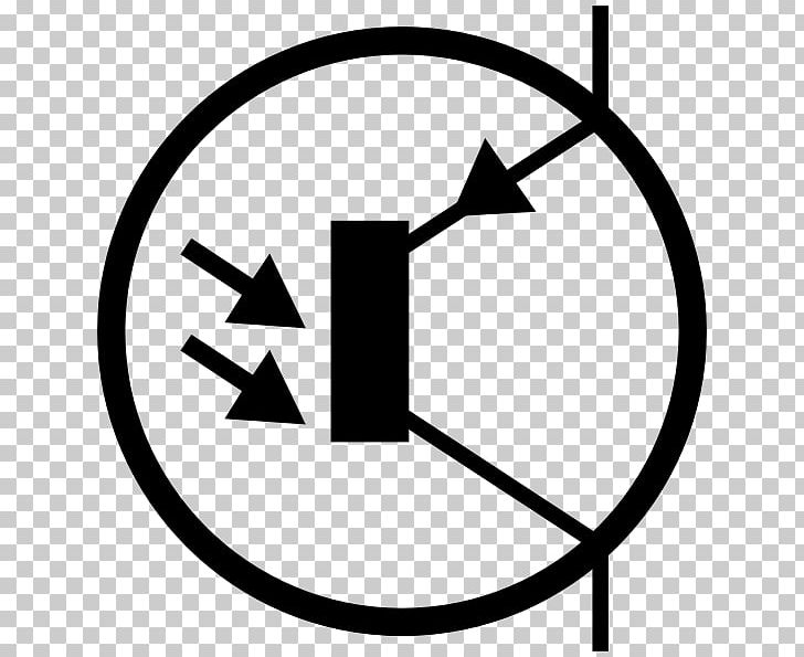 Phototransistor Electronic Symbol Electronic Circuit PNG, Clipart, Angle, Area, Bipolar Junction Transistor, Black And White, Brand Free PNG Download