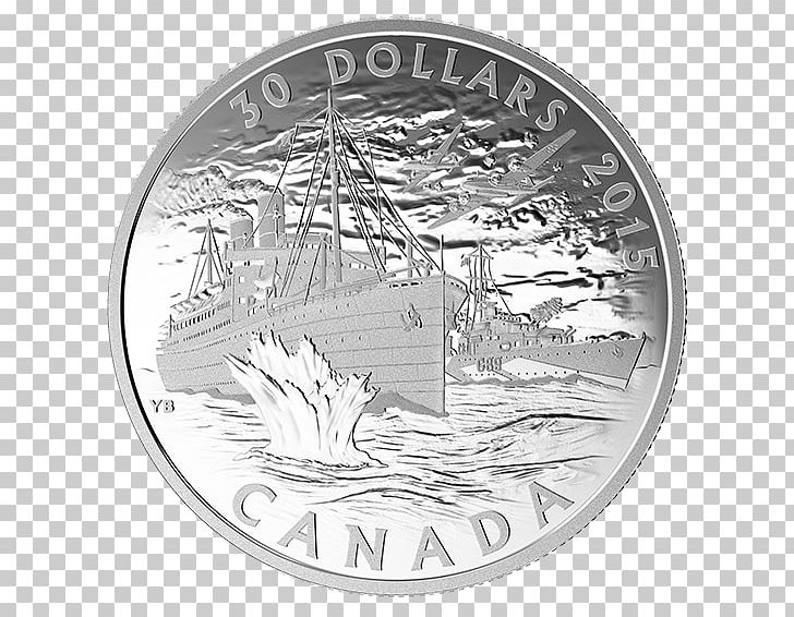 Silver Coin Battle Of The Atlantic Canada Silver Coin PNG, Clipart, Black And White, Canada, Canadian Dollar, Canadian Silver Dollar, Circle Free PNG Download