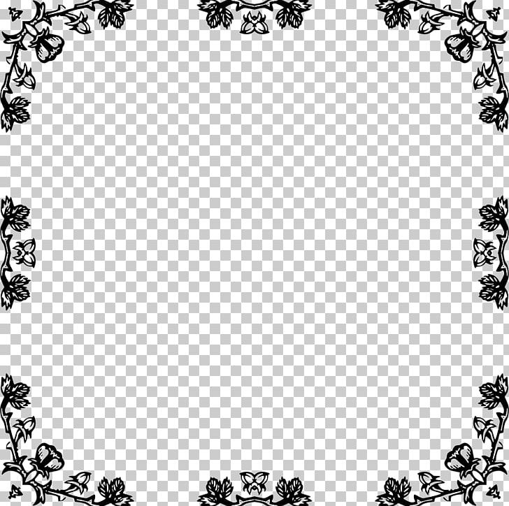 Black And White Frames Rose PNG, Clipart, Area, Black, Black And White, Black Rose, Border Free PNG Download