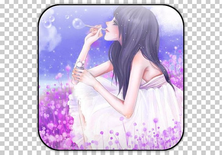 Android Lavender Google Play We Heart It PNG, Clipart, Android, Anime, Black Hair, Cg Artwork, Computer Wallpaper Free PNG Download