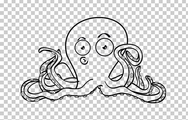 Octopus Drawing Cephalopod Coloring Book PNG, Clipart, Animal, Art, Artwork, Black And White, Cartoon Free PNG Download