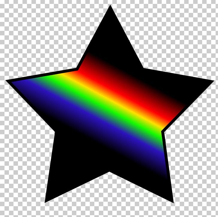 Rainbow Star PNG, Clipart, Angle, Black Star, Color, Line, Line Art Free PNG Download
