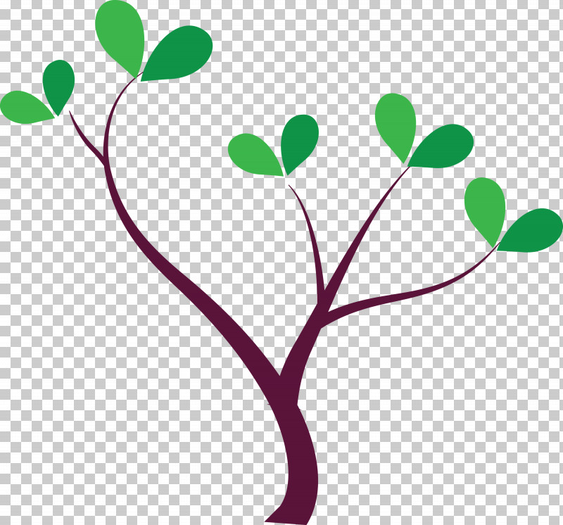 Leaf Plant Flower Plant Stem Pedicel PNG, Clipart, Abstract Tree, Cartoon Tree, Flower, Heart, Leaf Free PNG Download