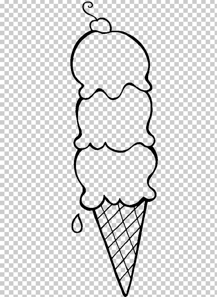 Ice Cream Cones Sundae Coloring Book PNG, Clipart, Area, Black, Black And White, Color, Coloring Book Free PNG Download