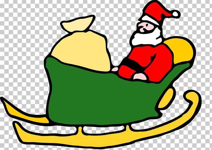 Santa Claus Reindeer Sled PNG, Clipart, Area, Art, Artwork, Beak, Christmas Free PNG Download