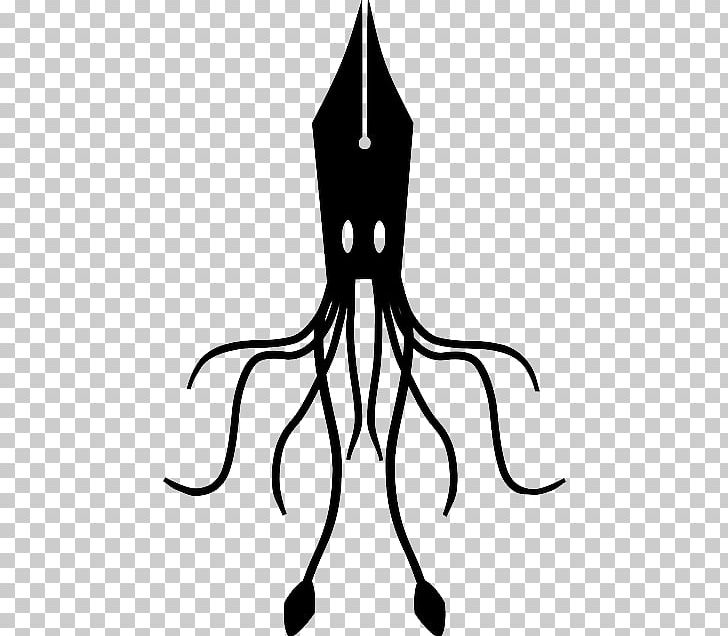 Squid Fountain Pen Ink PNG, Clipart, Artwork, Black, Black And White, Desktop Wallpaper, Drawing Free PNG Download