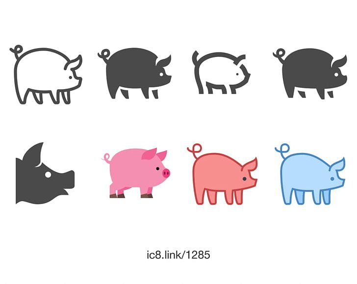 Domestic Pig Computer Icons Font PNG, Clipart, Animals, Carnivoran, Cartoon, Cat Like Mammal, Command Free PNG Download