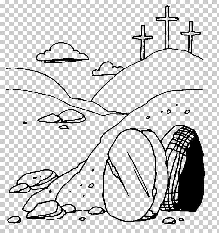 Resurrection Of Jesus Easter Empty Tomb PNG, Clipart, Angle, Black, Cartoon, Christianity, Hand Free PNG Download