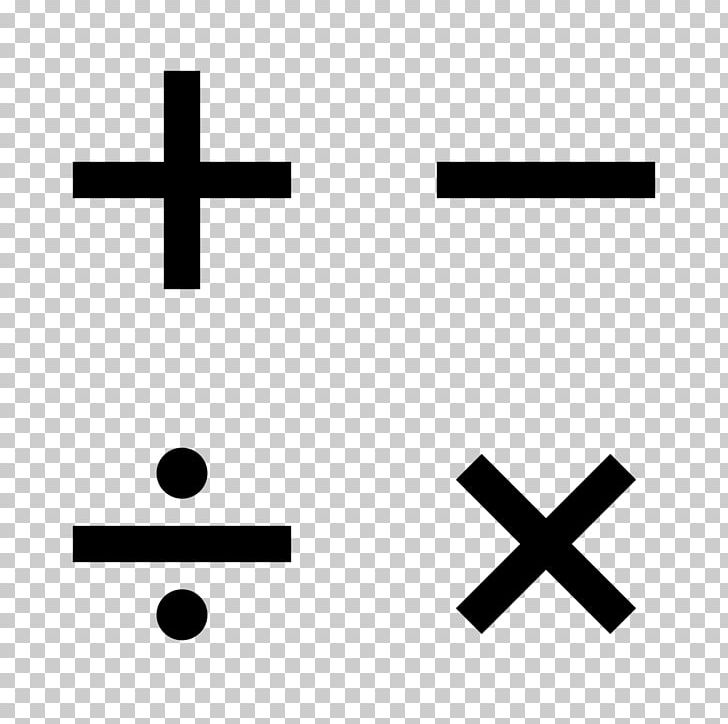 Multiplication Plus And Minus Signs Subtraction Division Operation PNG, Clipart, Angle, Basic, Binary Operation, Black, Black And White Free PNG Download