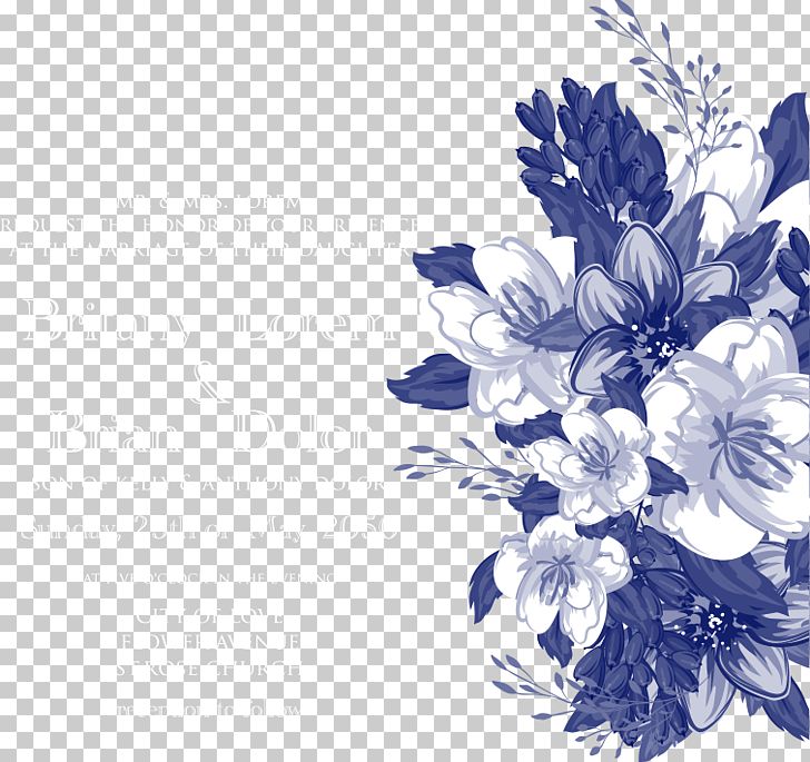 Wedding Invitation Floral Design Blue Flower PNG, Clipart, Blue, Branch, Computer Wallpaper, Flower, Flower Arranging Free PNG Download