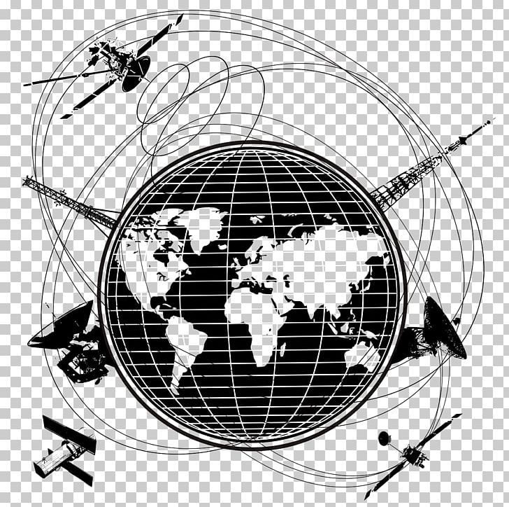 GPS Navigation Systems Telecommunication Television PNG, Clipart, Automotive Design, Black And White, Broadcasting, Circle, Communications Satellite Free PNG Download