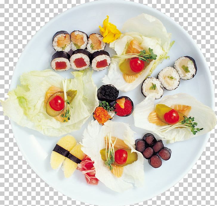 Sushi Makizushi Japanese Cuisine Sashimi Onigiri PNG, Clipart, Appetizer, Canape, Cooked Rice, Cuisine, Dish Free PNG Download