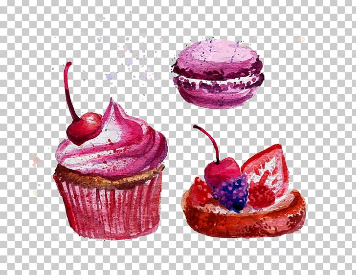 Macaron Watercolor Painting PNG, Clipart, Buttercream, Cake, Candy, Cherry, Confectionery Free PNG Download